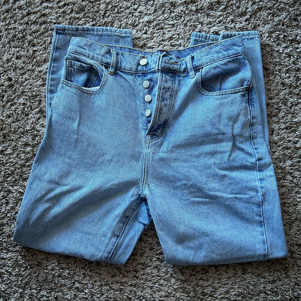 High Rise Straight Jeans